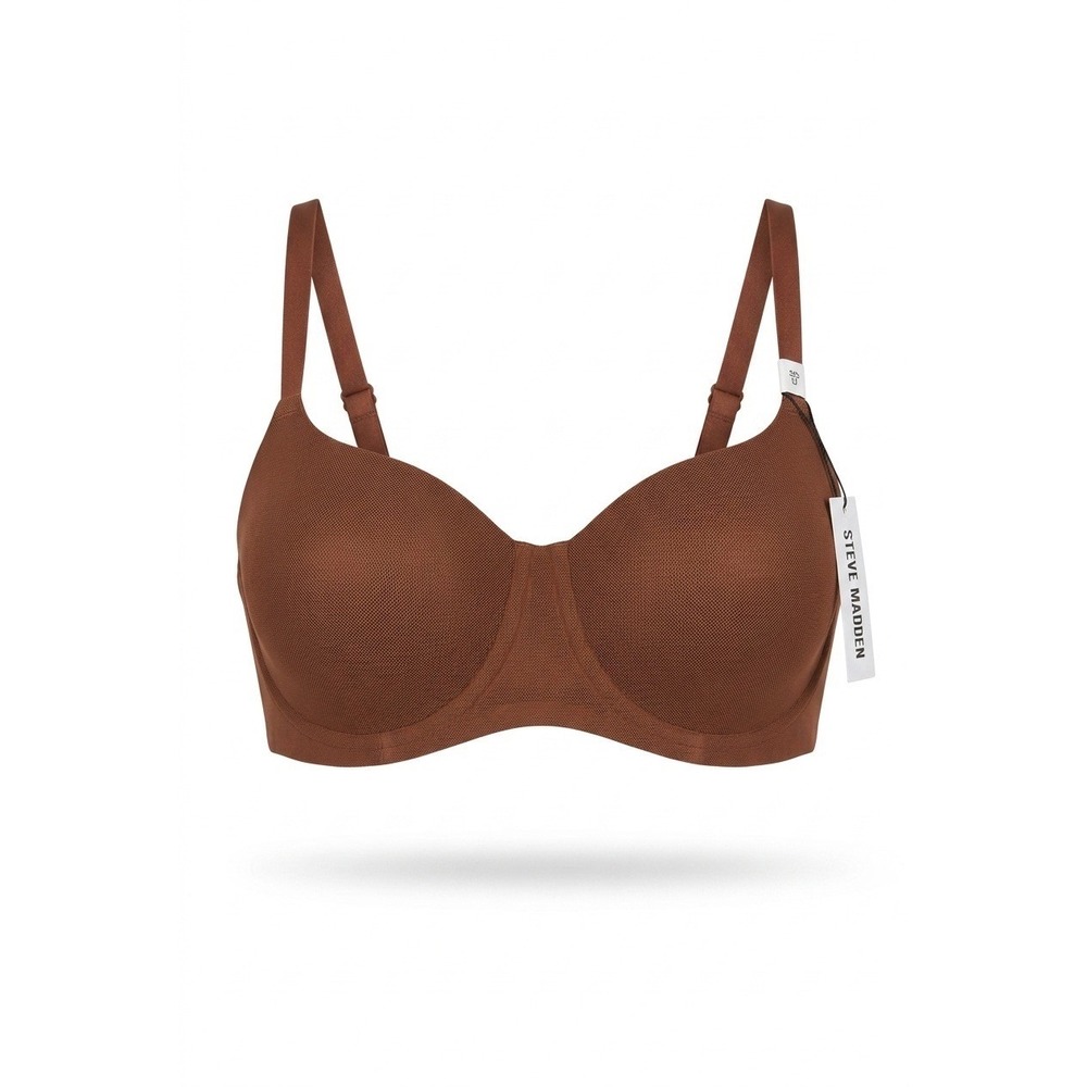 Steve Madden Tiramisu Brown Mesh T-Shirt Bra 36DD SM11851 NWT